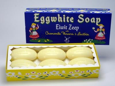 Eiwit Zeep Eggwhite and Chamomile Flower Facial Soap, 52 gm, Box of Six